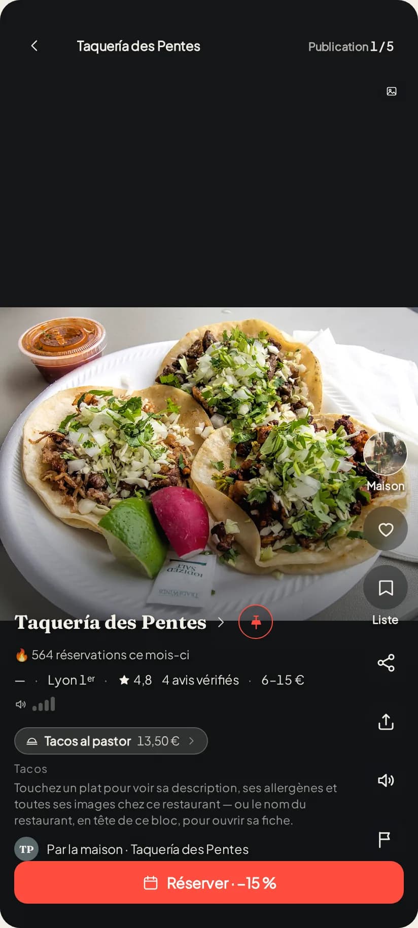 Il ne cherche pas un restaurant. Il tombe sur une assiette.